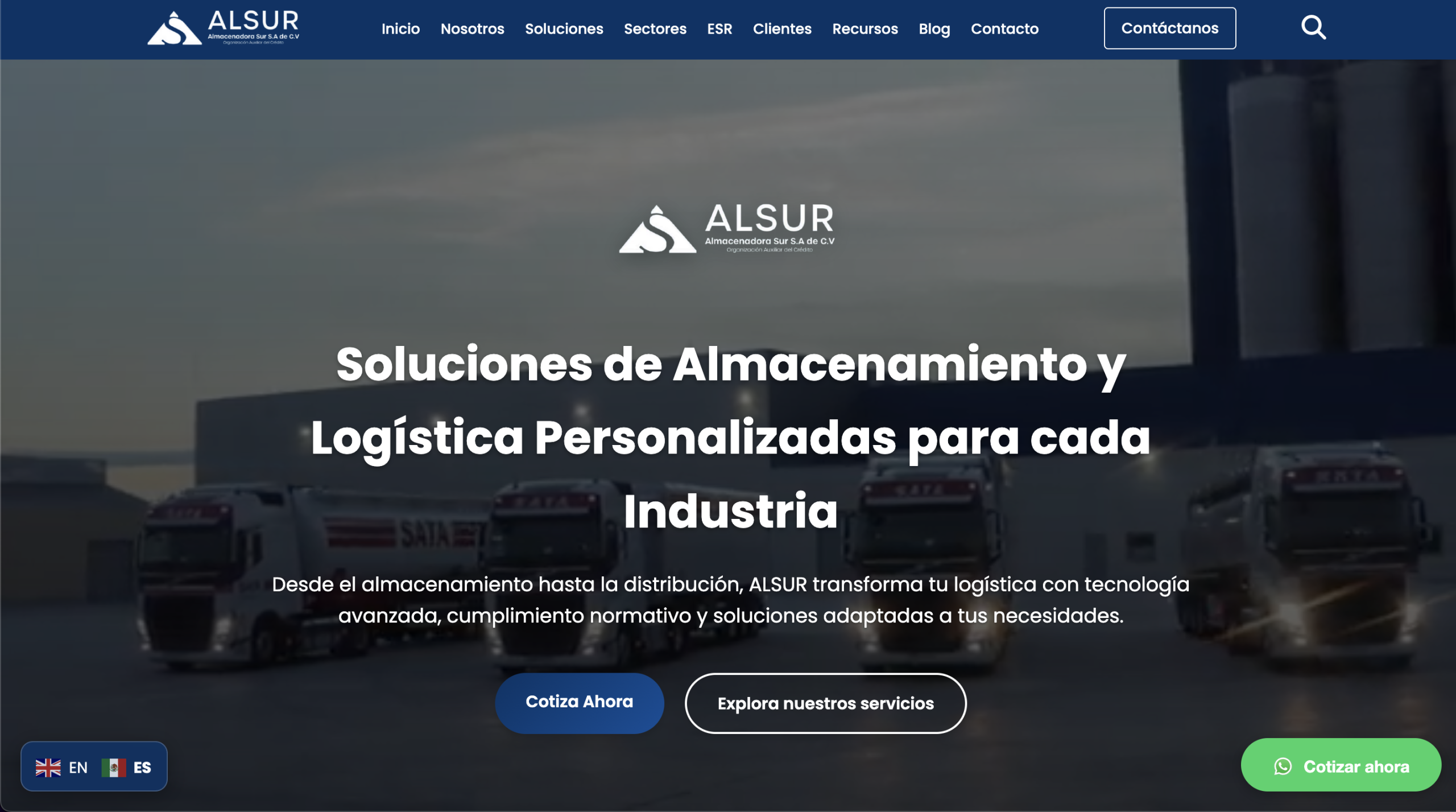 Caso de éxito AlSur - Diseño web profesional con aumento de tráfico del 187%